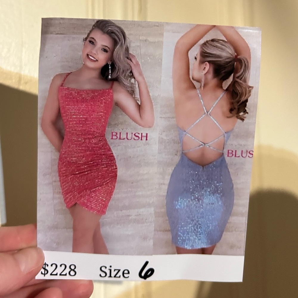 Blush size 6 full sequin dress